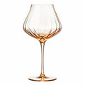 Calice da vino 550 ml alto 22 cm in vetro trasparente ambrato - forma tulipano