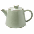 Teiera in ceramica 900 ml verde salvia con coperchio stile minimalista