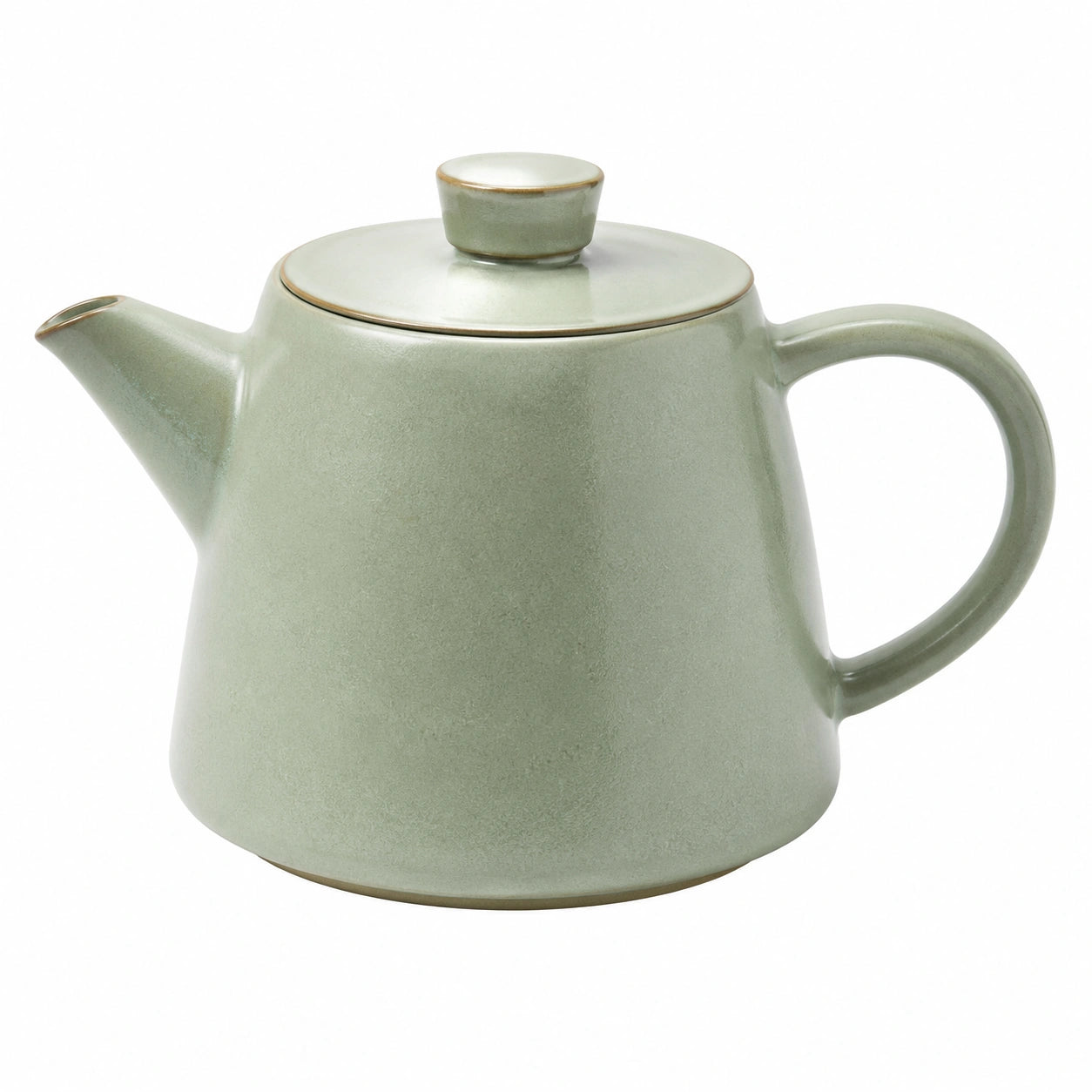 Teiera in ceramica 900 ml verde salvia con coperchio stile minimalista