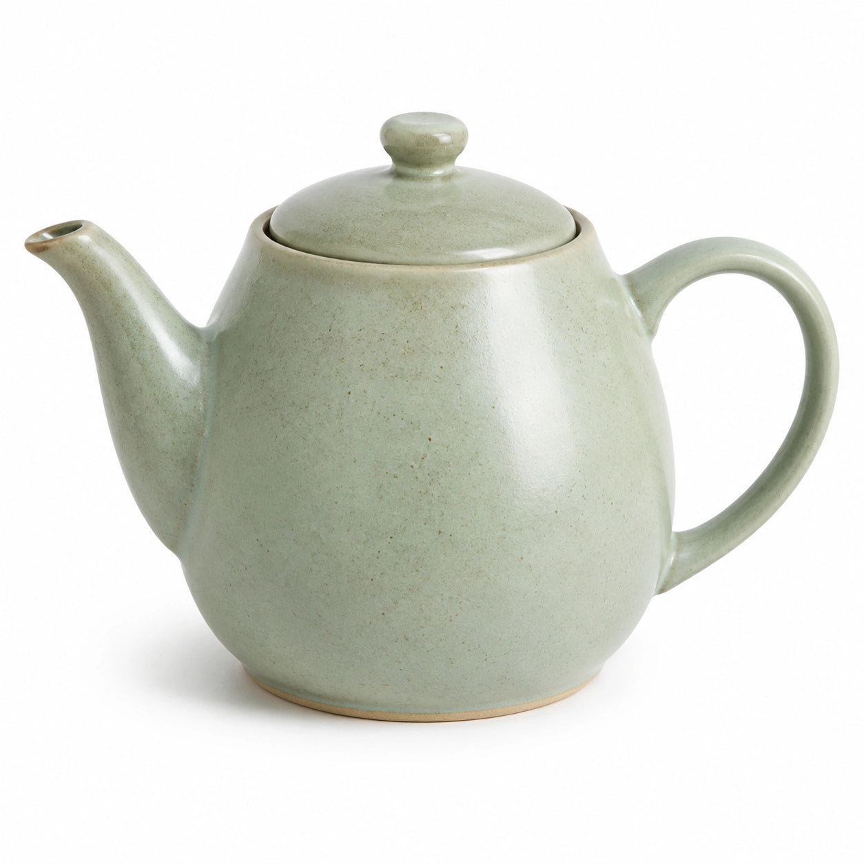 Teiera in ceramica verde salvia 700 ml con coperchio e beccuccio