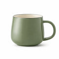 Tazza 450 ml 12 x 9.5 cm in ceramica verde con manico stile moderno
