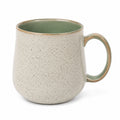Tazza in ceramica 450 ml beige verde puntinata con manico