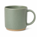 Tazza in gres 400 ml verde salvia con manico stile minimal