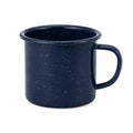 Tazza 500 ml in acciaio smaltato blu navy con manico stile campeggio